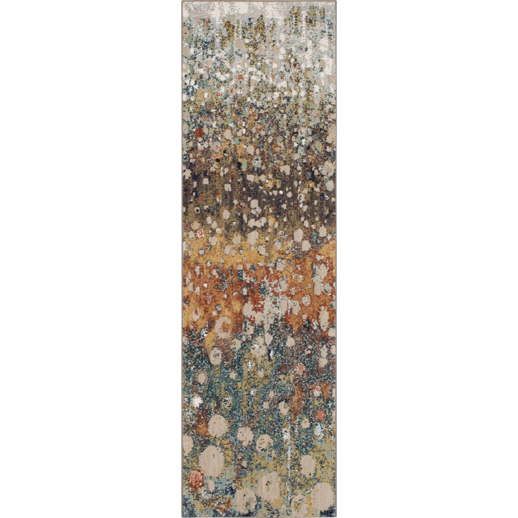 Karastan Torrent Abstract Rose Gold/Gray Area Rug & Reviews Wayfair